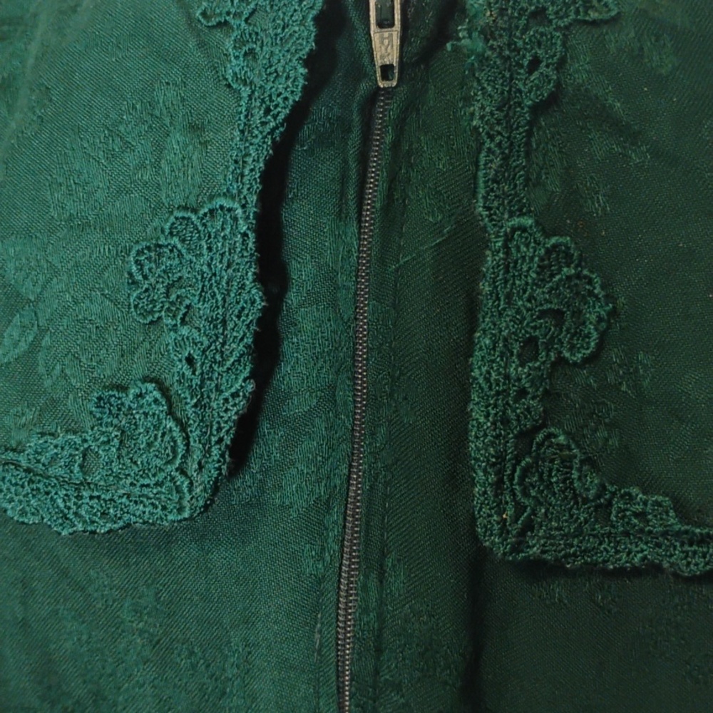 Vintage Karin Stevens 1980's  Maxi Dress with Scalloped Peter Pan Collar - Picture 8 of 14
